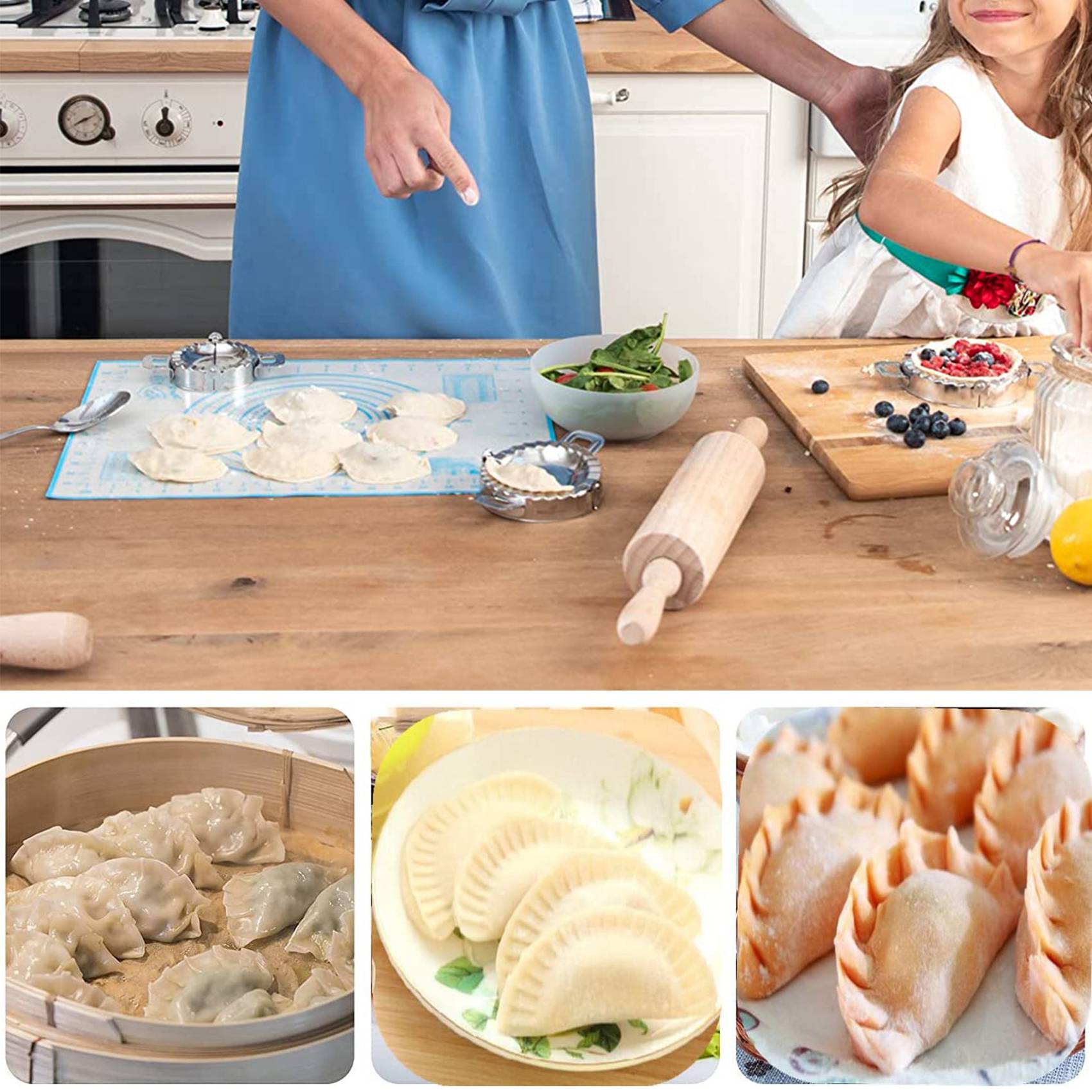 「FAST」餃子メーカー 8点セット。中華風ワンタンや餃子の - Gyoza Dumpling Maker のレビューと価格