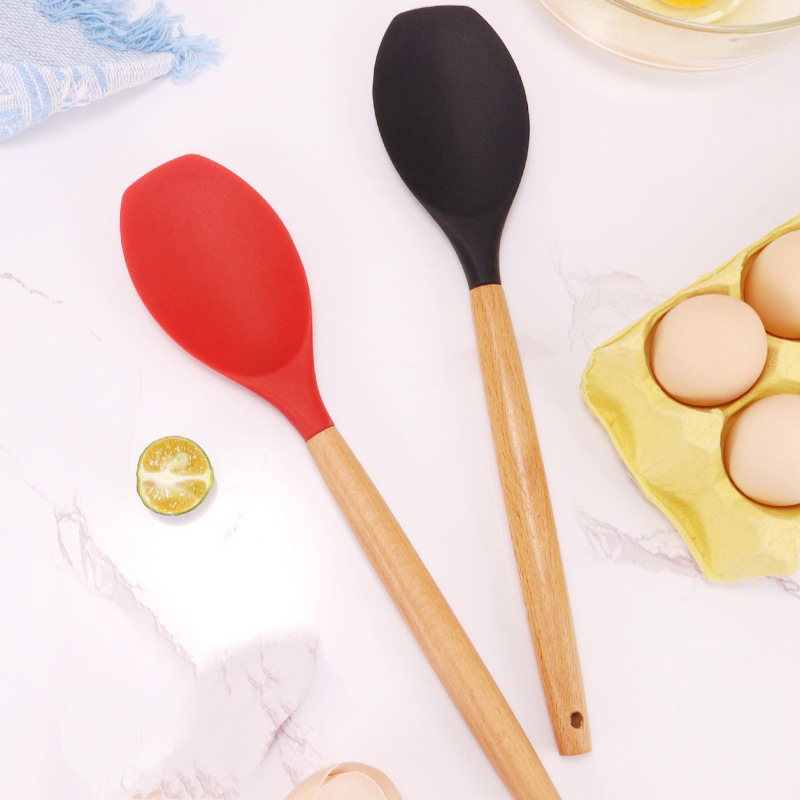 家庭用調理器具 シリカゲルスプーン サラダ攪拌器 木製ハンド - Home Cooking Services のレビューと価格