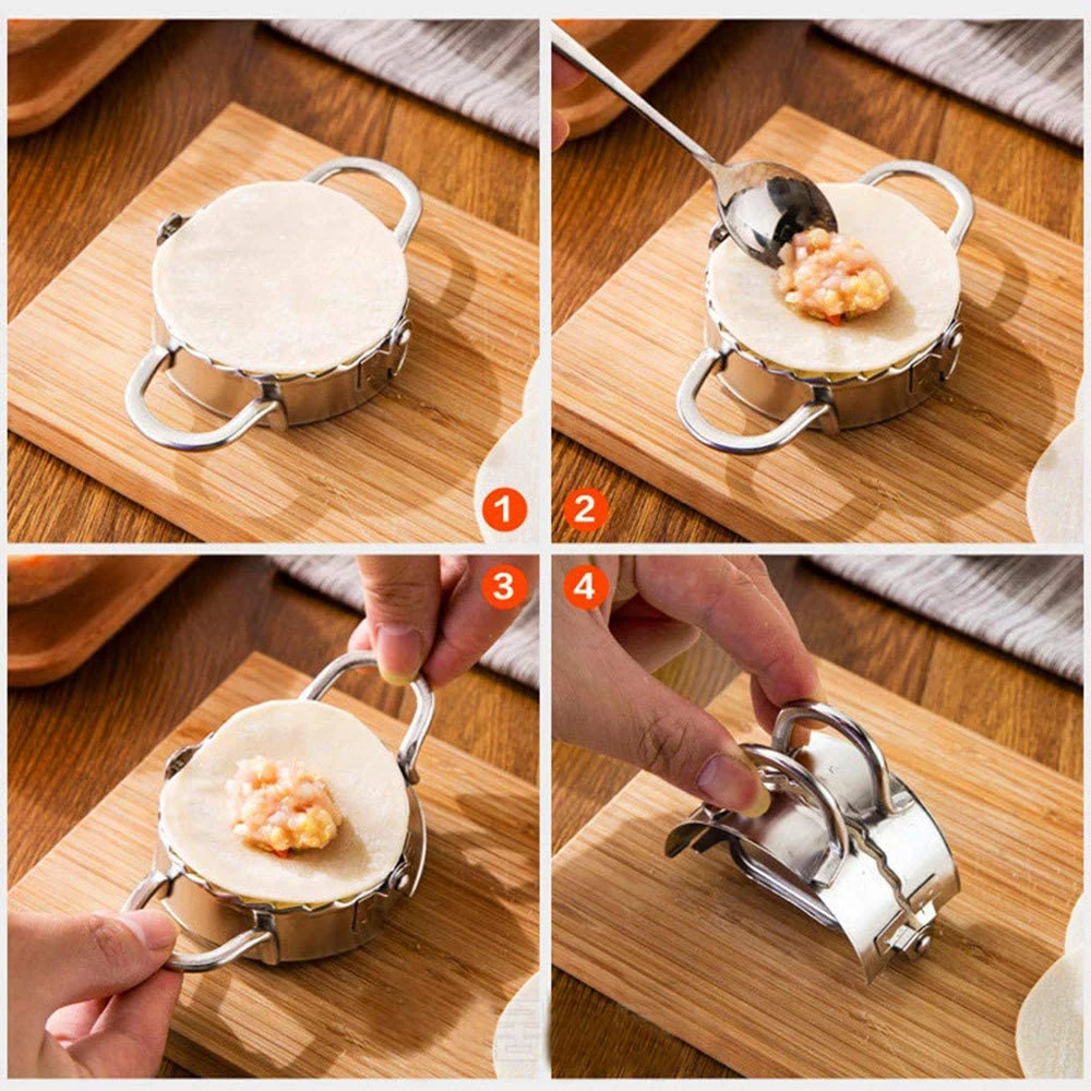 ステンレス鋼餃子型餃子メーカーラビオリエンパナーダメーカー金 - Gyoza Dumpling Maker のレビューと価格