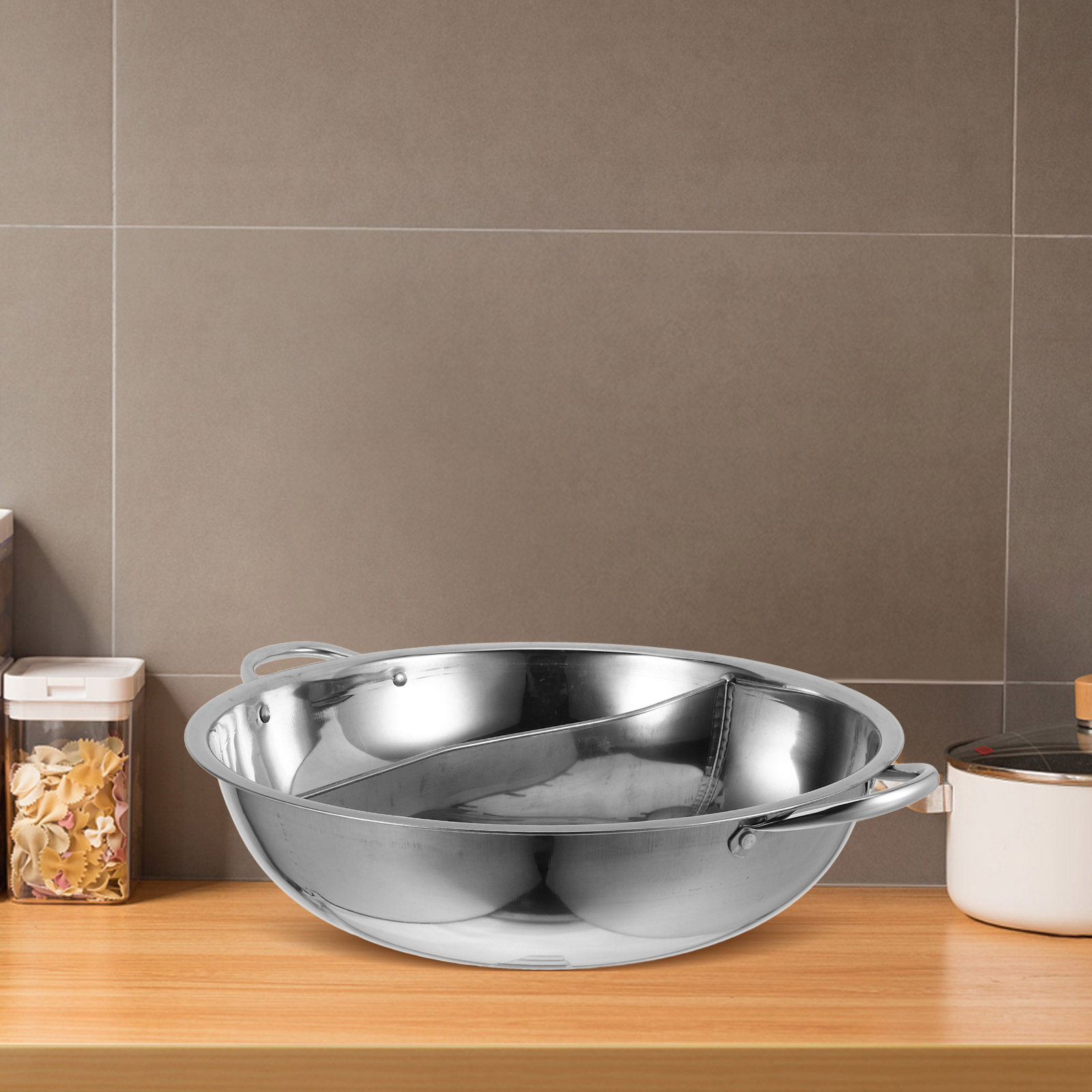 厚手のステンレス製ホットポット、仕切り付き二層式スープパン、 - Home Cooking Host のレビューと価格