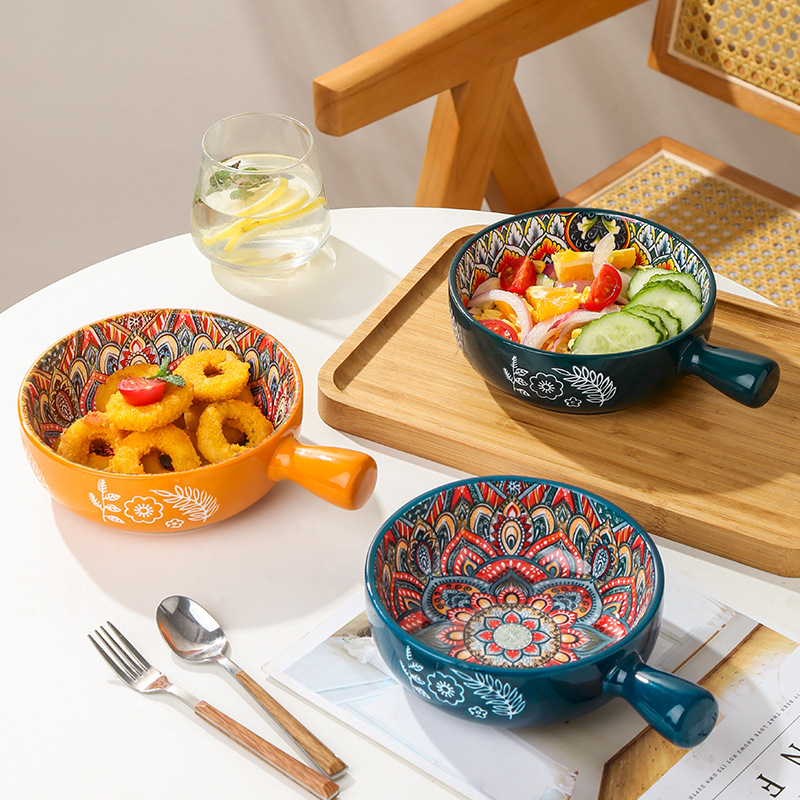 水玉模様のセラミックボウル フルーツサラダボウル 繊細な家庭 - Home Cooking Services のレビューと価格